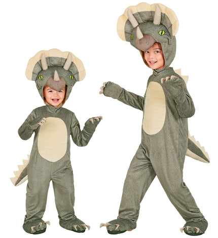 Triceratops jumpsuit voor jongens vooraanzicht – kostuums