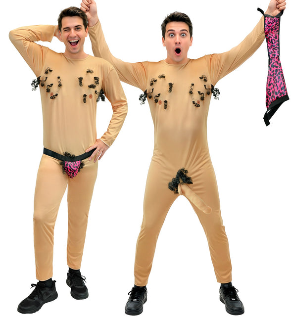 Gemene stripper jumpsuit met underpants voor heren zijaanzicht – kostuums
