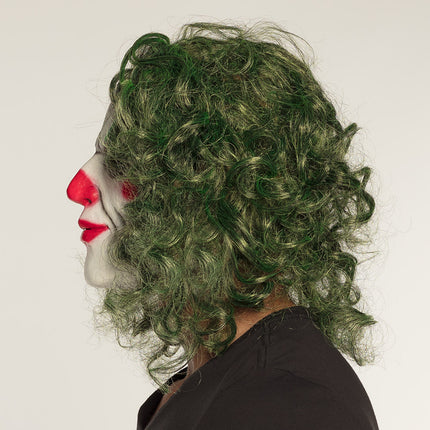 Latex hoofdmasker De Schurk met haar — foto 3