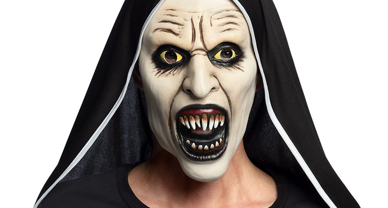 Latex gezichtsmasker Screaming nun met kap