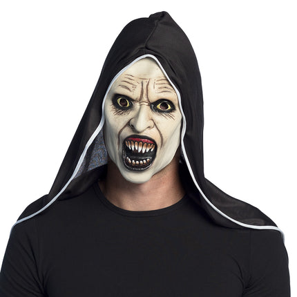 Latex gezichtsmasker Screaming nun met kap — foto 5