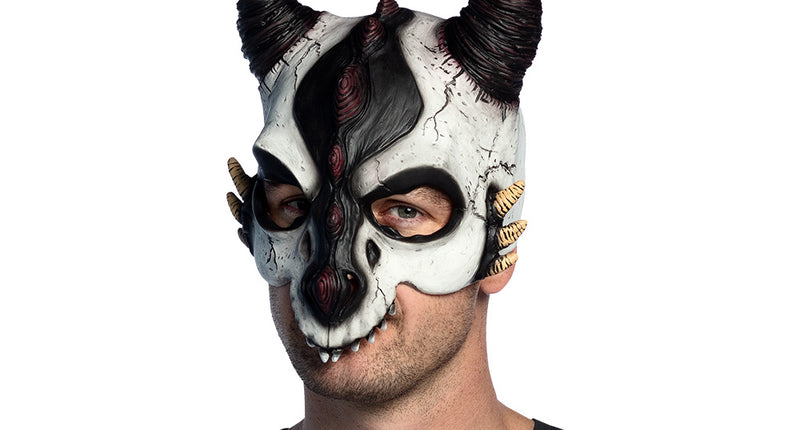Latex halfmasker Drakenschedel
