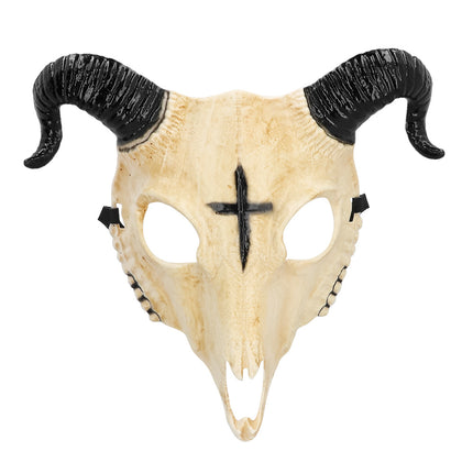 Gehoornd ramdemon-masker Halloween