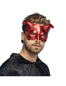 Rood halfmasker Demoon Halloween