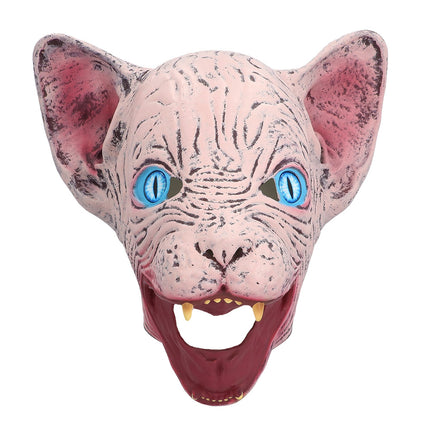 Horror-kat masker Halloween latex