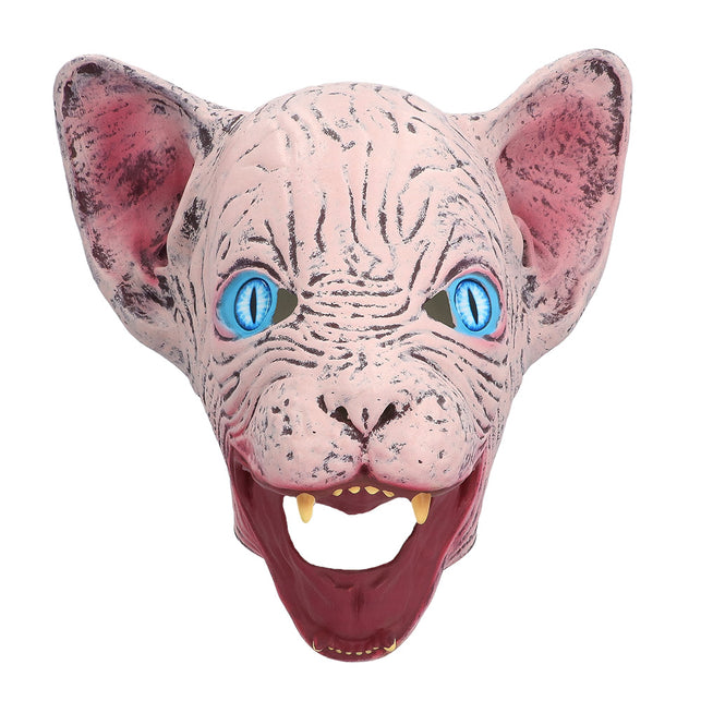Horror-kat masker Halloween latex