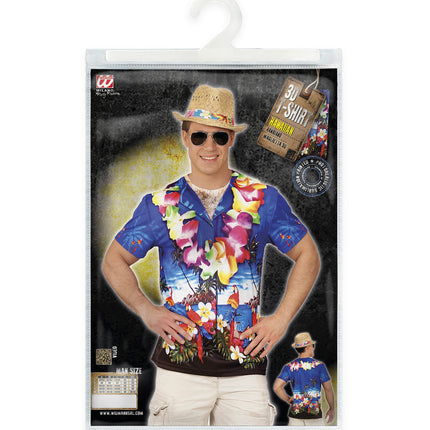 3D Hawaii t-shirt compleet, tropische beachbody fotoprint shirt volwassenen