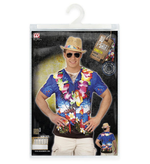 3D Hawaii t-shirt compleet, tropische beachbody fotoprint shirt volwassenen