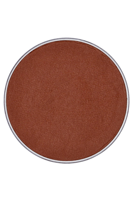 Aqua schmink vos rood 029 Superstar, rond blok in warme roodbruine tint met zilverkleurige rand