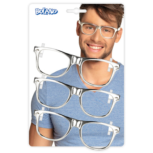 Boland 3 Feest brillen zilver