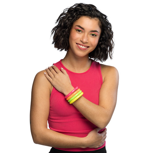 Boland 4 Armbanden Rave neon