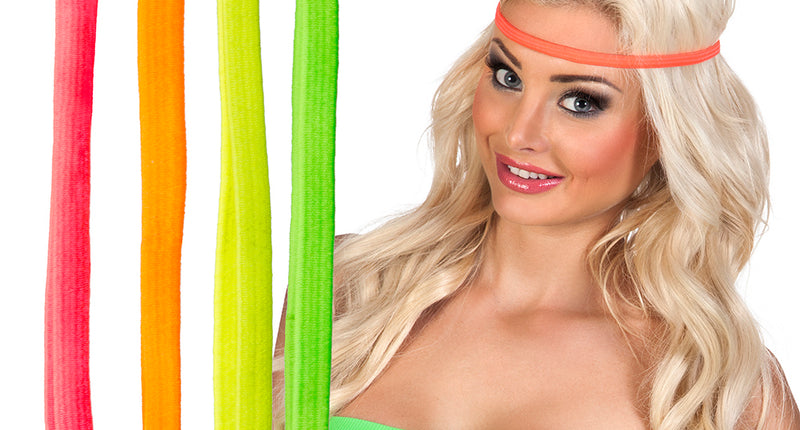 Boland 4 Elastieke haarbandjes neon