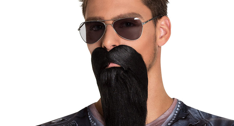 Boland Baard Biker zwart lang