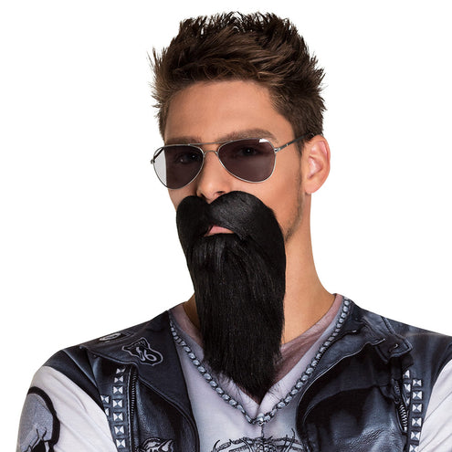 Boland Baard Biker zwart lang