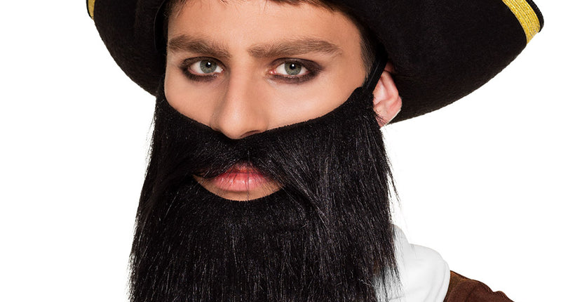 Boland Baard Piraat zwart lang