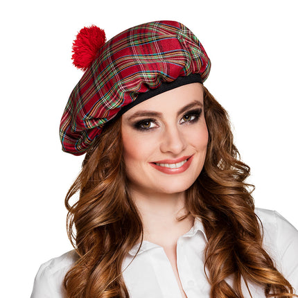 Boland Baret Mrs Tartan rood