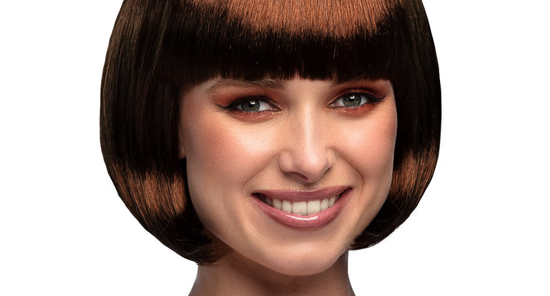 Boland Boblijn pruik Cabaret chocoladebruin