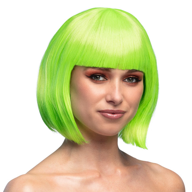 Boland Boblijn pruik Cabaret limoen  lime groen
