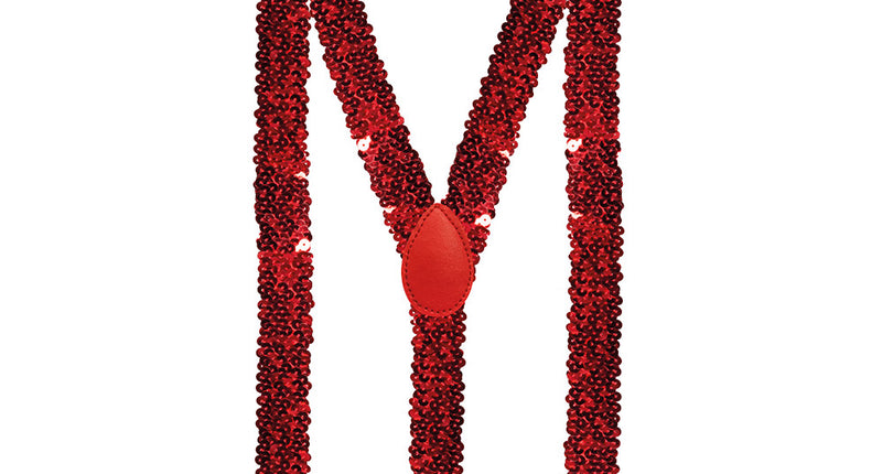 Boland Bretels Pailletten rood