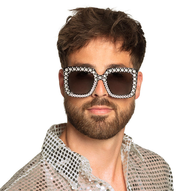 Boland Bril Bling bling zwart