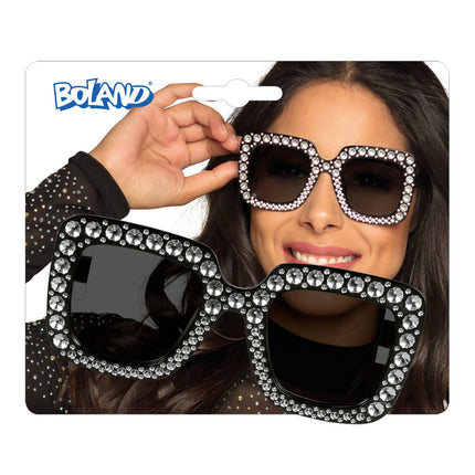 Boland Bril Bling bling zwart
