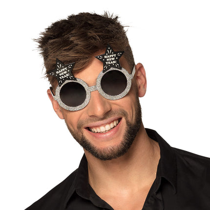 Boland Bril 'Happy New Year!' zilver