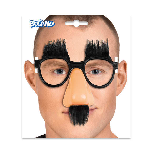 Boland Bril met wenkbrauwen en neus