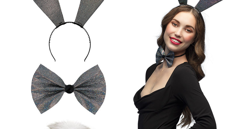 Boland Bunny Play verkleed set zwart glitter