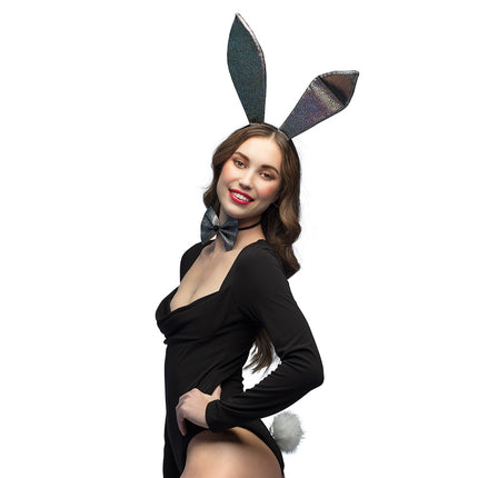 Boland Bunny Play verkleed set zwart glitter