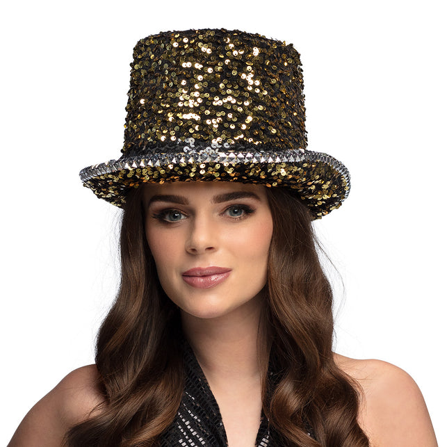 Boland Burningman festival hoed glitter goud