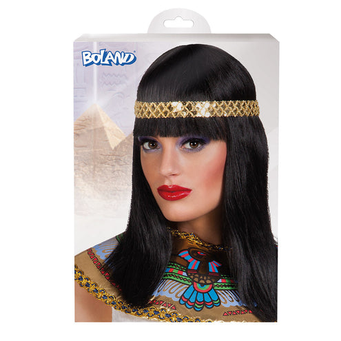 Boland Cleopatra pruik met gouden haarband