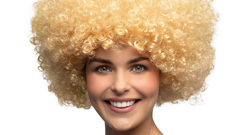 Boland Clown pruik afro krullen Groove blond