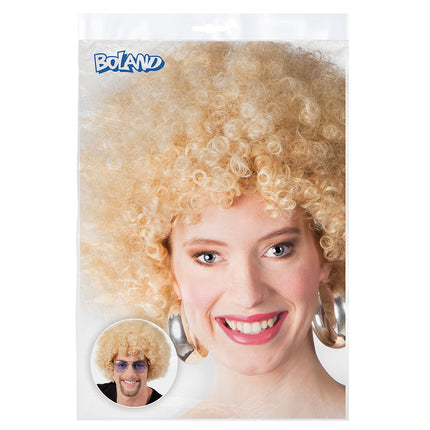 Boland Clown pruik afro krullen Groove blond