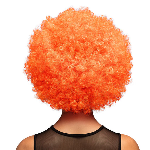 Boland Clown pruik afro krullen Groove oranje