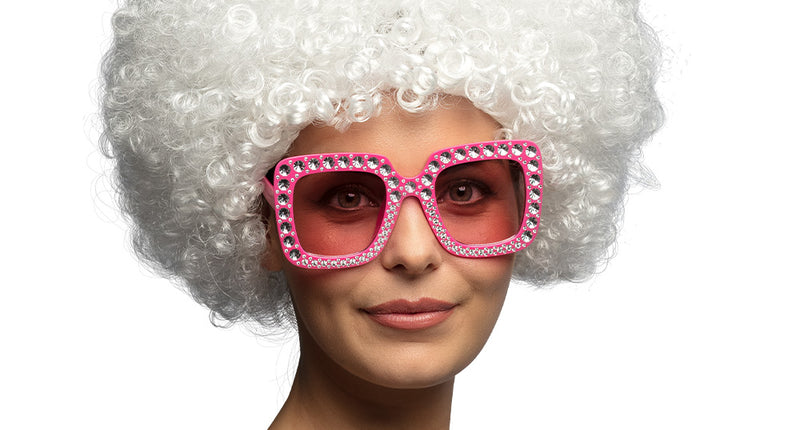 Boland Clown pruik afro krullen Groove wit