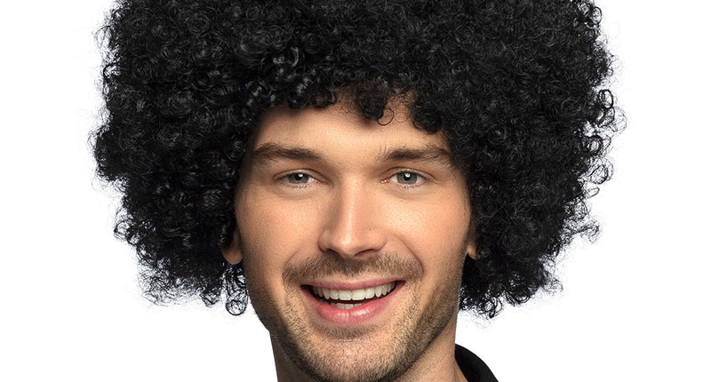 Boland Clown pruik afro krullen Groove zwart