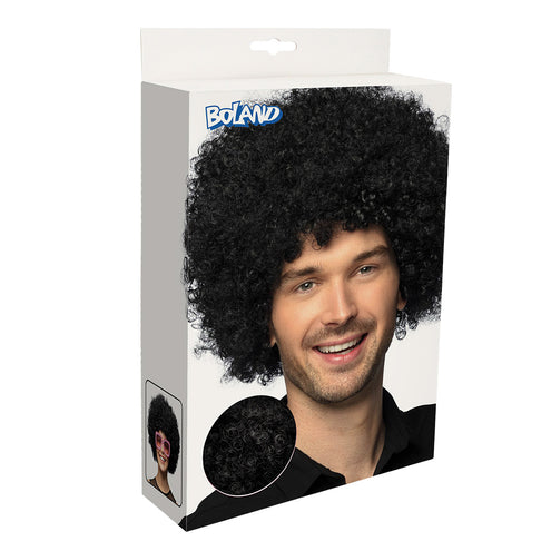 Boland Clown pruik afro krullen Groove zwart