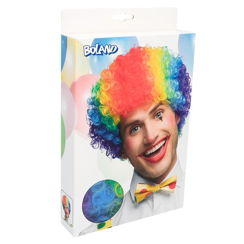 Boland Clownspruik Curly veelkleurig