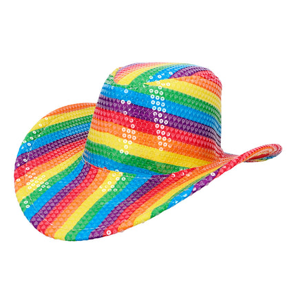 Boland Cowboyhoed regenboog pailletten Pride