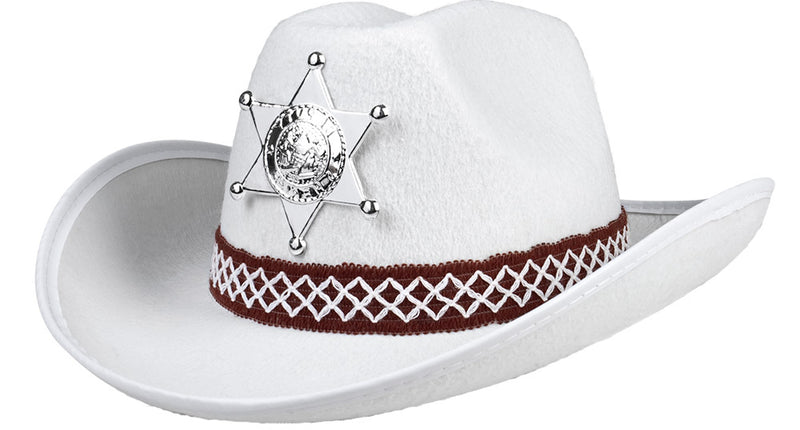 Boland Cowboyhoed Sheriff wit kind
