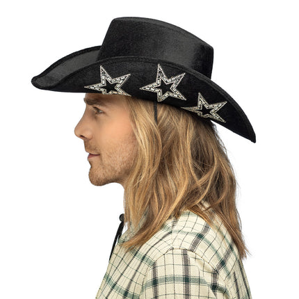 Boland Cowboyhoed starlight glitters zwart