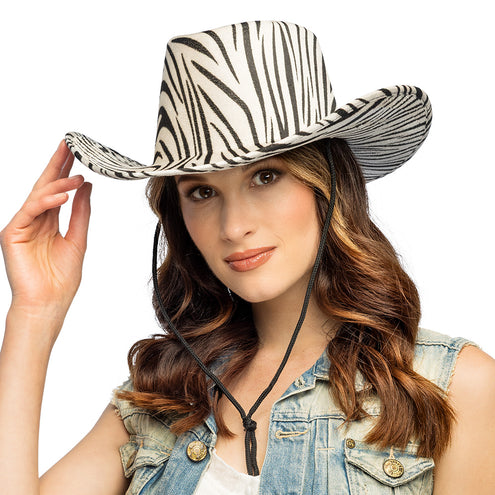 Boland Cowboyhoed zebraprint