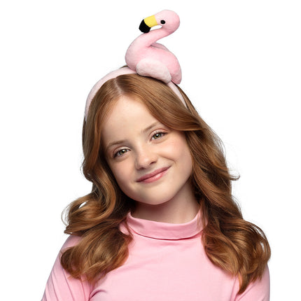 Boland Diadeem Flamingo pluche