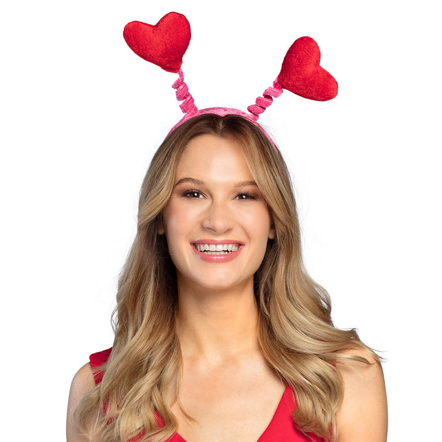 Boland Diadeem hartjes haarband rood