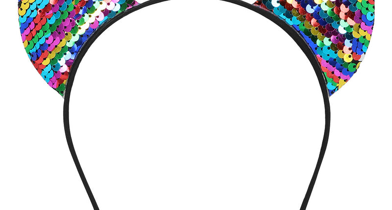 Boland Diadeem regenboog katten oren glitter