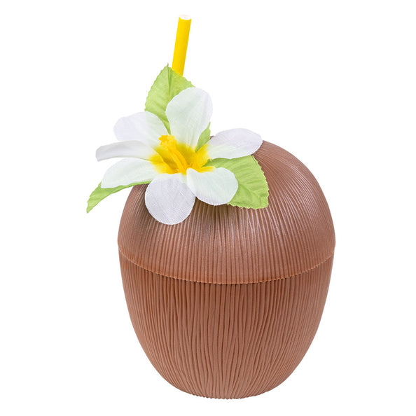 Boland Drinkbeker kokosnoot met rietje 40 cl