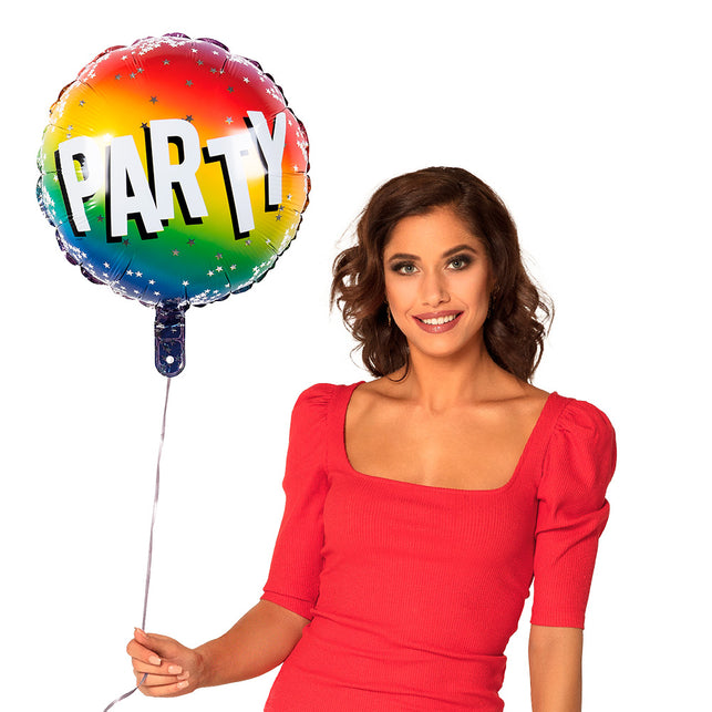 Boland Folieballon Rainbow 'Party'