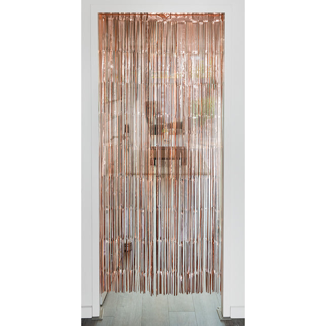 Boland Foliegordijn Metallic rosegoud