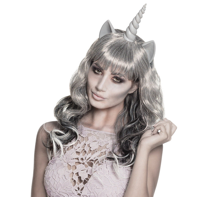 Boland Geesten pruik grijs unicorn