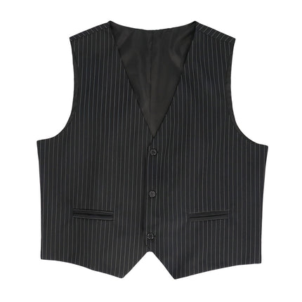 Boland Gilet Pinstripe zwart